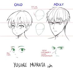 some anime character's face expressions and their names in different ways, including the eyes