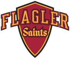 the logo for the football team, which is red and yellow with gold letters on it