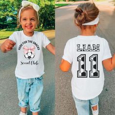 Introducing our "Here for the Snacks" Soccer Sister Kids T-Shirt - the perfect combination of style and sibling pride for young soccer enthusiasts! ⚽️🎀 Crafted with comfort and flair in mind, this custom youth short sleeve tee is a must-have for any soccer sister who loves to support her player while enjoying some tasty snacks. Featuring the adorable design of a soccer ball adorned with a pink bow, along with the playful text "Here for the Snacks Social Club" on the front, this tee captures the Sibling Soccer Shirts, Soccer Mom Shirt, Sports Mom Shirts, Sibling Shirts, Soccer Fans, Soccer Mom, Sister Shirts, Soccer Shirts, Sports Mom