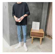 Oversized Tee Shirt Men T shirt Hip Hop Solid Color Round Neck Fashion Casual Short Sleeve Men Oversized Shirt 4 Colors-in T-Shirts from Men's Clothing on AliExpress Oversized Shirt Men Outfits, Oversized Shirt Outfit, Shirt Outfit Men, Oversized Tee Shirt, Streetwear Clothes, Sleeve Men, Mens Fashion Casual Outfits, Cheap T Shirts