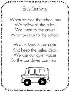 a bus safety poster with the words, we ride the school bus and it's driver