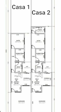 the floor plan for a two bedroom apartment in casca 2, located at the corner of