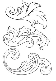 a drawing of waves and swirls on a white background