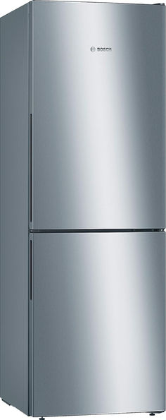 a silver refrigerator freezer sitting next to each other