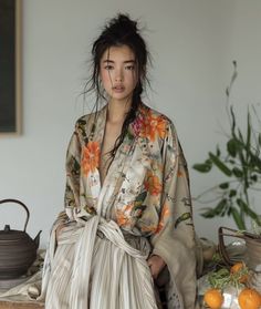 Kimono Inspired Outfit, Kimono Outfit Ideas, Winter Outfit Inspiration, March 20, Volleyball Hairstyles, Loose Pants, Custom Dresses