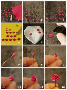 step by step instructions on how to make paper flowers with scissors and glue for valentine's day