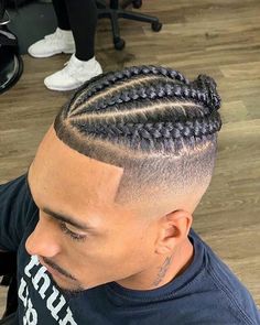 Boys Hairstyle, Cornrow Braids Men, Braids With Fade, Short Hair For Boys, Braid Styles For Men, Boy Braids Hairstyles, Hairstyles Quick, Cornrow Hairstyles For Men