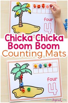 the chicka chicka boom counting mats are great for toddlers to practice counting