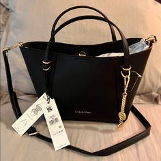 Brand New, Calvin Klein Black Leather Purse, Never Used, Still Has All Original Tags, You Have The Option To Convert The Bag Into A Hobo Bag, Comes With A Cross Body Attachment Leather Strap That Can Be Taken Off Or Worn. Calvin Klein Bags, Calvin Klein Bag, Black Leather Purse, A Cross, Calvin Klein Black, Leather Purse, Womens Calvin Klein, Hobo Bag, Leather Purses