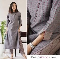 Kurta Hand Designs, Kurti Set Design, Jaipuri Kurti Designs, Dress Material Designs, Printed Suit Design, Jaipuri Kurti, Collar Kurti Design, Collar Kurti, Latest Kurti Designs