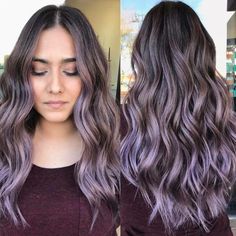 Ombre Hair For Brunettes, Lilac Ombre Hair, Ombre Hair Brunette, Hair For Brunettes, Brown Ombre Hair Color, Best Ombre Hair, Purple Ombre Hair, Brown Ombre Hair, Ombre Hair Blonde