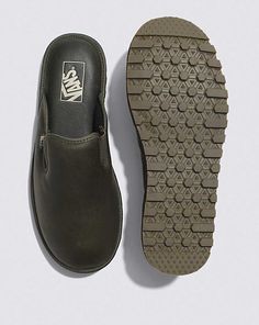 Vans Mules, Leather Slip-on Mules For Indoor, Rugged Leather Footbed Mules, Winter Leather Sole Slip-on Mules, Men’s Leather Mules, Snow Surfing, Vans Store, Vans Logo, Snowboard Boots