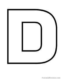 the letter d is made up of black and white letters, which are outlined in lines