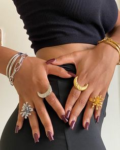 Gold or silver? i’ve got you, babe. [NEW] Mooned up ring in Gold and silver. Ablast ring x Layer me bracelet now in silver. Also in frame: Feyin bracelet.  shoplamy.com or Dm to shop 🌸🛒 In Frame, New Moon, Gold And Silver, Bracelet, Ring, Frame, Silver, Gold, Quick Saves