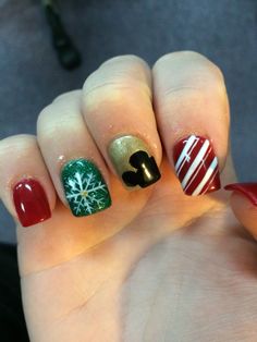 Easy Christmas Nails, Neon Halloween, Disney Acrylic Nails