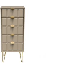 an image of a chest of drawers with gold handles