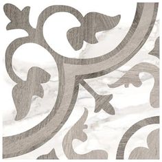 an ornate design with grey and white colors