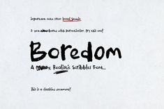 boredom - handwritten font Simple All Caps Fonts, Fonts Handwriting, Brush Script Fonts, Trendy Fonts, Popular Fonts, Stylish Fonts