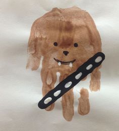 a child's drawing of a dog holding a toothbrush