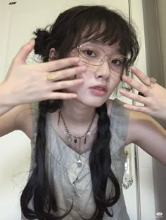 Kawaii Hairstyles, Wearing Glasses, Star Girl, Ulzzang Girl