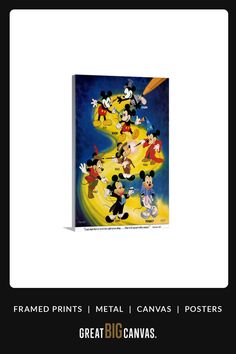 an old disney movie poster with mickey mouses