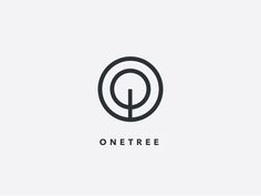 the logo for onetree is shown in black and white, with an oval shape