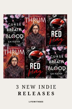 the cover for three new books from red fire series, featuring an image of a woman with