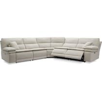 Brookdale 5-Piece Dual-Power Reclining Sectional with 3 Reclining Seats | Value City Furniture Loveseat Recliners, Zero Gravity Recliner, Sectional Sofas Living Room, Value City Furniture, Room Decorating, Modern Sectional, Zero Gravity, City Furniture, Reclining Sectional