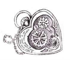 a drawing of an old pocket watch