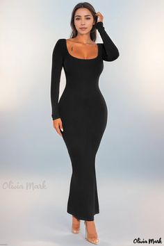 Olivia Mark - Seductive Bodycon Turtleneck Long Sleeve Knitted Dress by Kardashian Silk Bodycon Dress, Kardashian Collection, Kardashian Fashion, Estilo Kardashian, Tight Dress Outfit, Basic Skirt, Fitted Turtleneck, Long Bodycon Dress, Turtleneck Long Sleeve