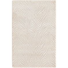 a white rug with wavy lines on it