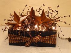 a box with some lights in it on a table