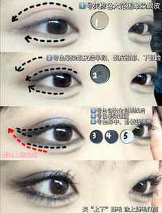 Emo Doll Eye Makeup, Eyeshadow On Small Eyelids, Emo Douyin Makeup, Vkei Makeup Looks, Dark Douyin Makeup Tutorial, Rokku Gyaru Nails, Gyaru Makeup Eyes, Vkei Make Up, Rokku Gyaru Makeup