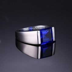 "Most Welcome to \"TheJewelryArts\" Products Description Center Stone: Genuine Lab Sapphire Center Stone Size: 8x8mm Stone Shape: Square Cut Stone Clarity: VVS Material: 92.5 Sterling Silver, also available in 24k Rose Gold Vermeil/Gold Vermeil/Black Vermeil Stamp: 92.5 ➽OCCASION: Surprise your loved one with this beautiful engagement/wedding jewelry by TheJewelryArts . A classic piece of jewelry for all men/women in your life, this is a perfect gift for any occasion such as birthdays, anniversaries, wedding, engagements, Valentine's Day or Christmas day mother's day. ✔Comfort Fit ✔Nickel Free ✔Free Engraving ✔ Free Shipping ✔  Ready to Ship in 3 Business Day Customization is always welcome and please feel free to contact with me if you have any design ideas! If you have any other query pl Rectangular Blue Sapphire Jewelry, Blue Square Cut Sapphire Jewelry, Blue Square Cut Gemstone Jewelry, Modern Sapphire Ring With Rectangular Shape, Rectangular Sapphire Rings For Gifts, Rectangular Sapphire Ring As Gift, Rectangular Blue Birthstone Jewelry, Blue Rectangular Birthstone Jewelry, Blue Square Sterling Silver Jewelry