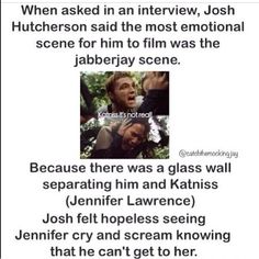 The feels! Joshifer always Hunger Games Headcannons, Today Tomorrow Forever, Shattered Heart, Emotional Scene