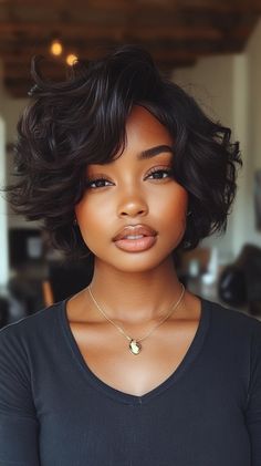 💅 Graceful Haircuts For Black Women Short Haircuts for Black Women | Effortless Revelation Natural Hair Bob Cut, Natural Hair Bob, Longer Pixie Haircut, Hair Maintenance Tips