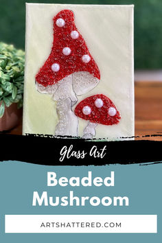 Mushroom Glass & Resin Art Glass Mushrooms, Diy Resin, Resin Diy, Resin Crafts