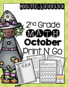 the 2nd grade math october print n go packet