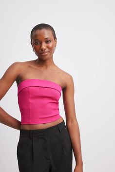 Folded Corset Top Pink | NA-KD Pink Corset, Women Corset, Corset Top, Eras Tour, Hot Pink, Going Out, Blouse And Skirt, Casual Skirts, Shirt Blouses