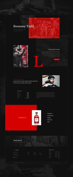 a black and red web design with the word jl on it's bottom corner