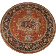 Traditional Geometric Heriz Serapi Area Rug Hand-knotted Wool Carpet - Stair Tread Rugs, Area Rug Sets, Round Area Rug, Navy Area Rug, Black Area Rugs, Round Area Rugs, Rug Sets, Red Area Rug, Carpet Tiles