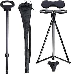 three different types of umbrellas and stands