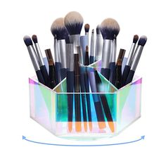 AmazonSmile: Luxurious Pen Holder Arcylic,Colourful,Spin : Office Products Makeup Brushes Holder, Iridescent Makeup, Luxurious Makeup, Surprise Your Girlfriend, Pencil Holders, Ordinary Products, Makeup Brush Organization