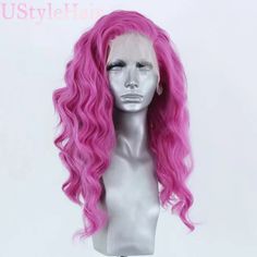 49188687380640|49188687446176 Pink Lace Wig, Body Wave Lace Front Wig, Wave Lace Front Wig, Lace Wig, Wigs Hair Extensions, Lace Front Wig, Body Wave, Pink Lace, Synthetic Hair