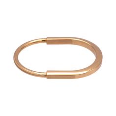 Title Tiffany & Co. Lock Bracelet in 18K Rose Gold X-Large $5,750.00 PRODUCT DESCRIPTION A pre-owned Tiffany Lock Bangle Bracelet in 18K rose gold in Excellent , new condition with original leather blue Tiffany Box. Size is X-Large , which fits a wrist measuring 6.75" - 7.25". The Tiffany Lock symbolizes enduring love and protection, inspired by a padlock design from the Tiffany Archives, dating back to 1883. Crafted in 18K rose gold, this bracelet embodies timeless elegance and is designed to safeguard what is most precious, serving as a universal symbol of what matters most. How to Open and Close the Tiffany Lock Bracelet: Locate the notch marked by a small indent. Hold each side of the notch and gently pull outward. Condition Report: Condition: Excellent. Brand new condition with no scr Tiffany Lock Bracelet, Lock Bracelet, Tiffany Box, What Matters Most, 18k Rose Gold, Tiffany & Co., Bangle Bracelet, Timeless Elegance, Bangle Bracelets