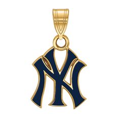 Go Yankees! Show your New York team pride with this pendant from LogoArt. Go Yankees! Show your New York team pride with this pendant from LogoArt. PENDANT DETAILS Pendant size: 18 mm x 11 mm Metal: sterling silver Plating: 14k gold Finish: polished Nickel free Packaging: boxed Officially Licensed Color: Blue. Gender: female. Age Group: adult. Material: Gold Over Sterling. Go Yankees, Streetwear Jewelry, Jewelry Fashion Trends, Classy Jewelry, Jewelry Lookbook, Girly Jewelry, Dream Jewelry, Jewelry Inspo, My New Room