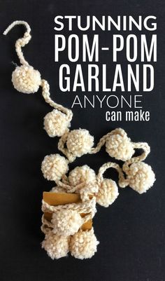 a crocheted object with the words farmhouse style garland you can make on a budget