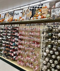 a store display filled with lots of ornaments