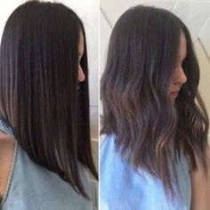 Long Hair V Cut, Medium Bob Hairstyles, Lob Haircut, Bob Hair, Haircuts For Long Hair, Crochet Stitch