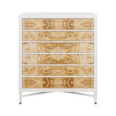 the chest of drawers is made out of wood and has four drawers on each side